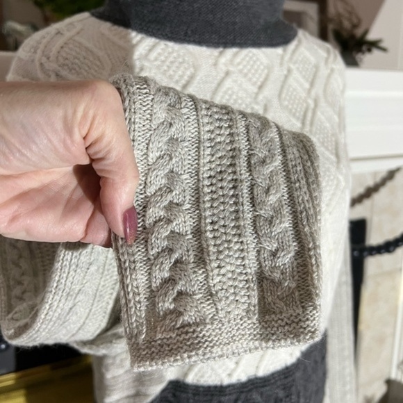 ORLY Block Color Cable Mock Turtleneck Sweater - Picture 11 of 14